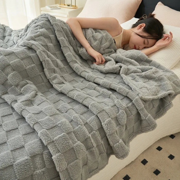 Super Soft Khaki Flannel Fleece Throw Blanket Buffalo Checkered Plaid Lightweight Warm Couch Bed Blanket All Season Christmas Ho