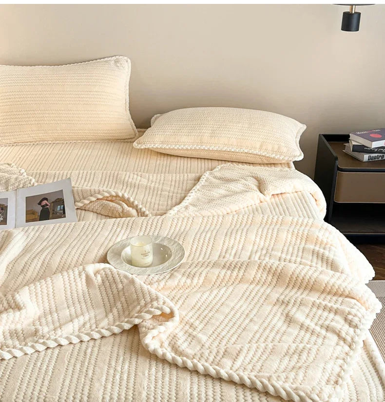 Throw Blanket for Sofa Winter Blanket King Size Home Warm Plaid Comforter Bedspread Bedding Sheet
