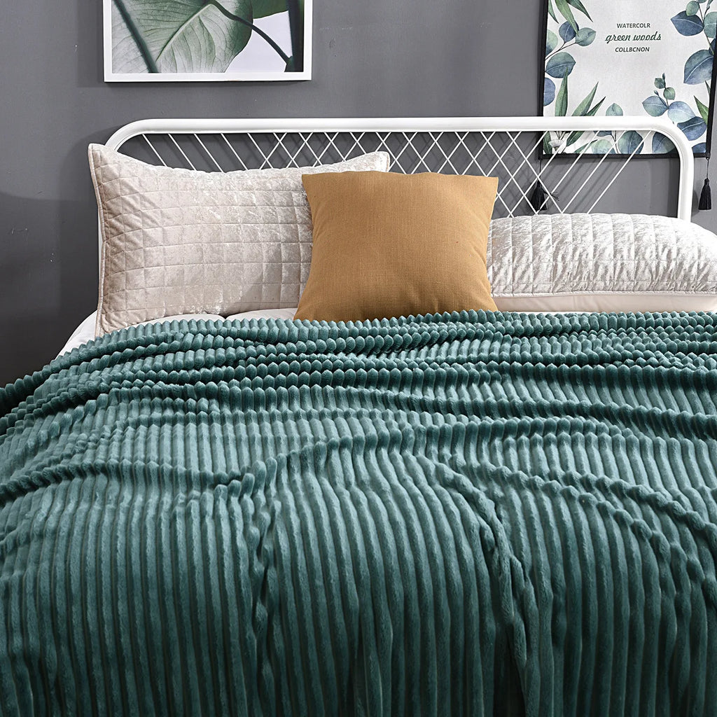 Soft Plaid Blankets Warm Coral Fleece Throw Blanket Sofa Cover Bedspread On The Bed For Adult Kid Pet Winter Warm Blankets