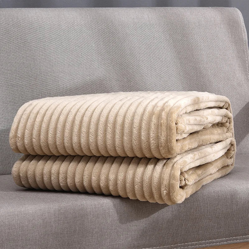 Soft Plaid Blankets Warm Coral Fleece Throw Blanket Sofa Cover Bedspread On The Bed For Adult Kid Pet Winter Warm Blankets