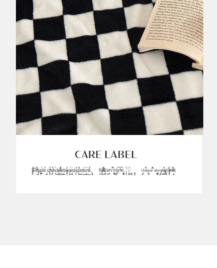 New Ins Checkerboard Blanket Classic Plaid Sofa Blanket Spring and Summer Air Conditioning Blanket Office Nap Shawl Cushion