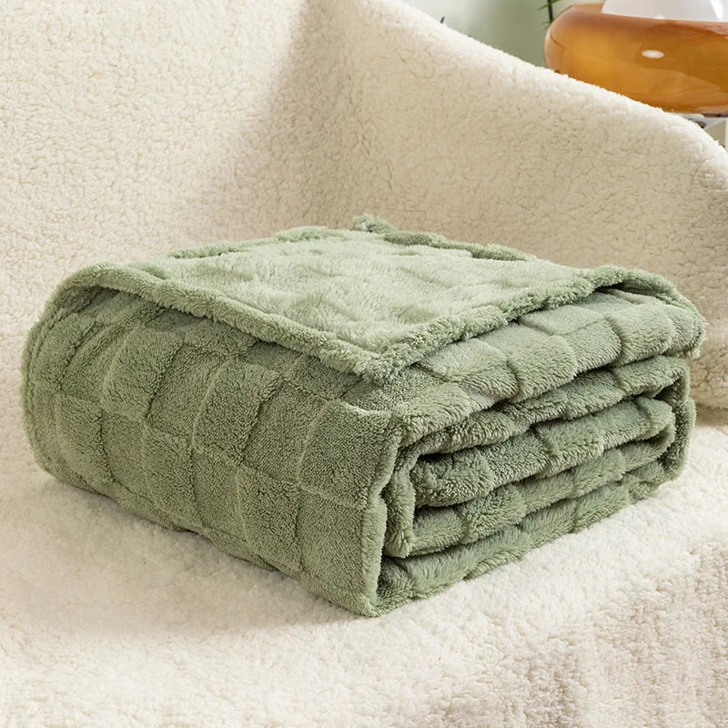 Lilac Checkered Fleece Blankets Christmas Gifts for Women Men Girls Cute Soft Cozy Throw for Bedroom Home Decor Gifts Blankets