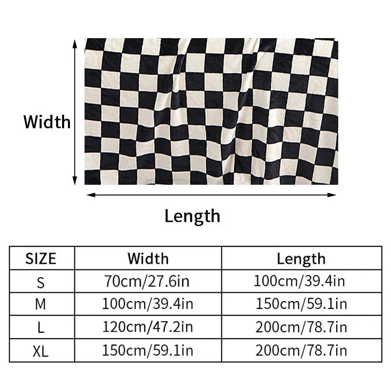 New Ins Checkerboard Blanket Classic Plaid Sofa Blanket Spring and Summer Air Conditioning Blanket Office Nap Shawl Cushion
