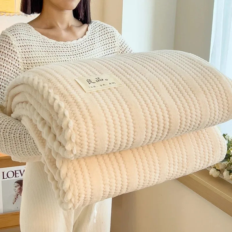 Throw Blanket for Sofa Winter Blanket King Size Home Warm Plaid Comforter Bedspread Bedding Sheet