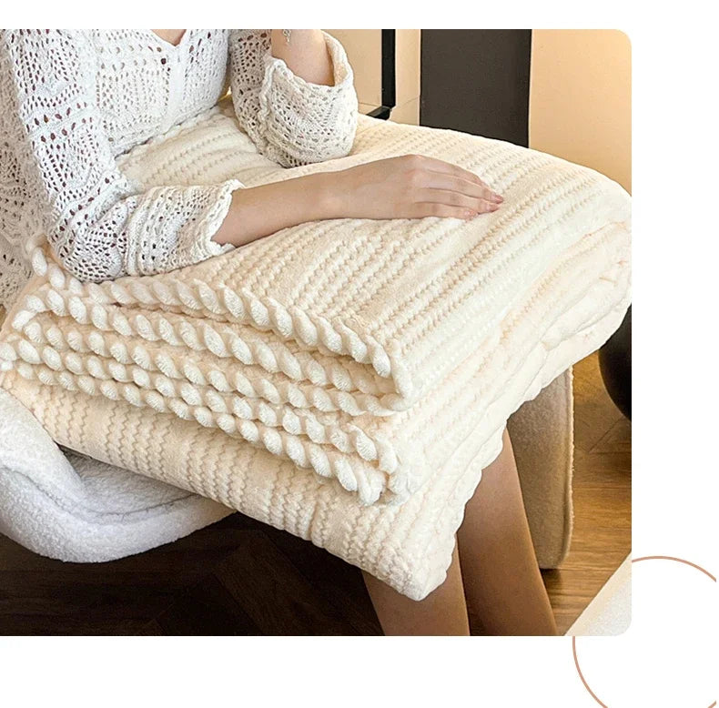 Throw Blanket for Sofa Winter Blanket King Size Home Warm Plaid Comforter Bedspread Bedding Sheet