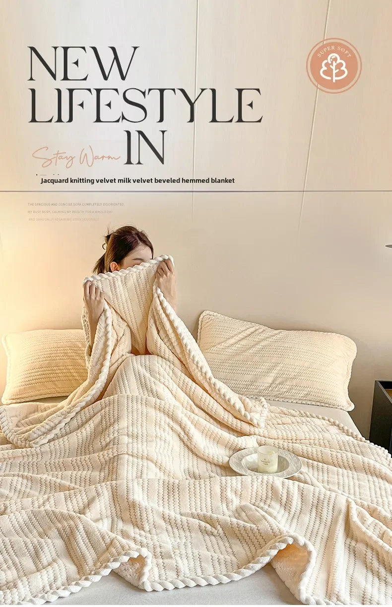 Throw Blanket for Sofa Winter Blanket King Size Home Warm Plaid Comforter Bedspread Bedding Sheet