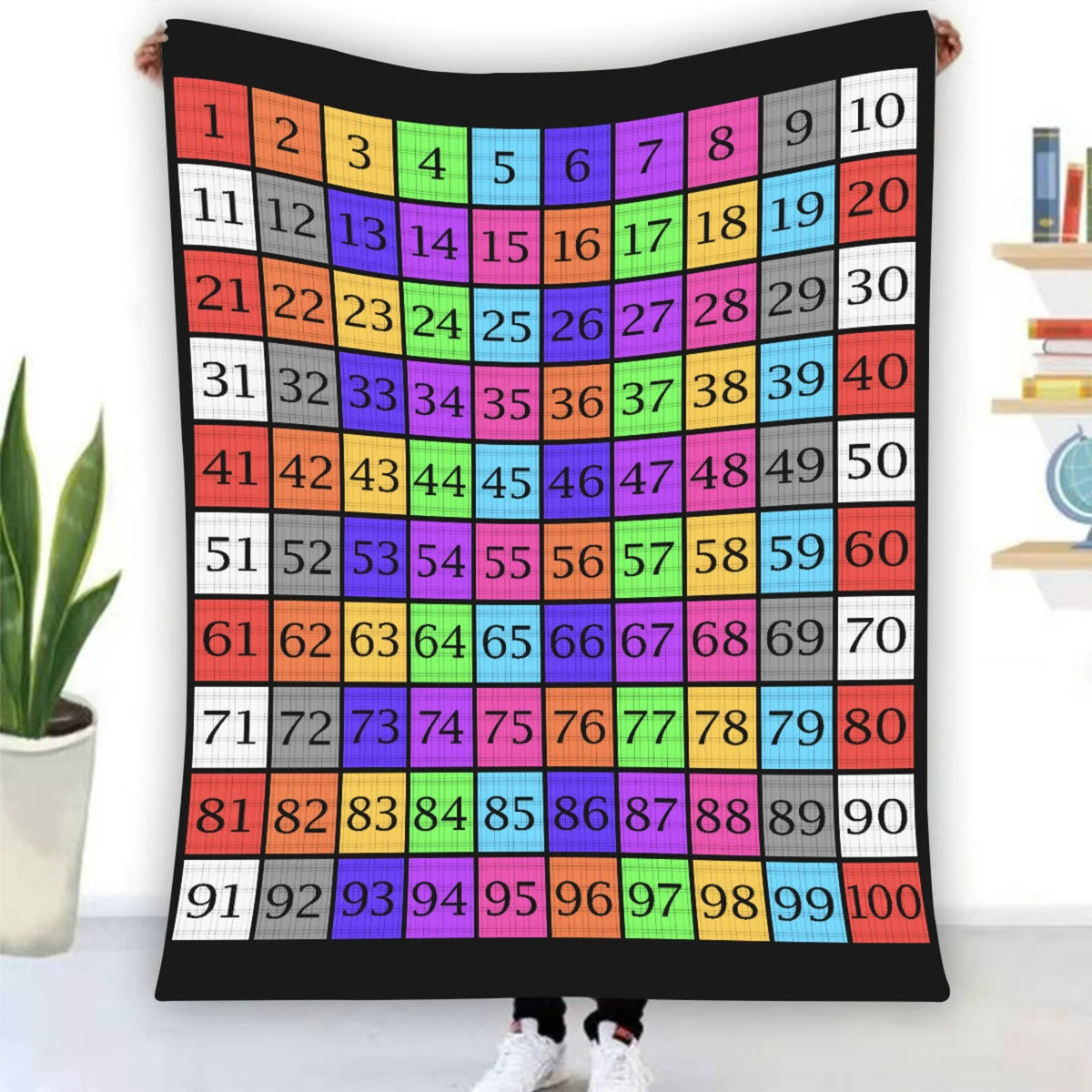 Grid Letter Blanket Plush Blanket Personalized Classroom Sofa Bedroom Blanket Home Decoration