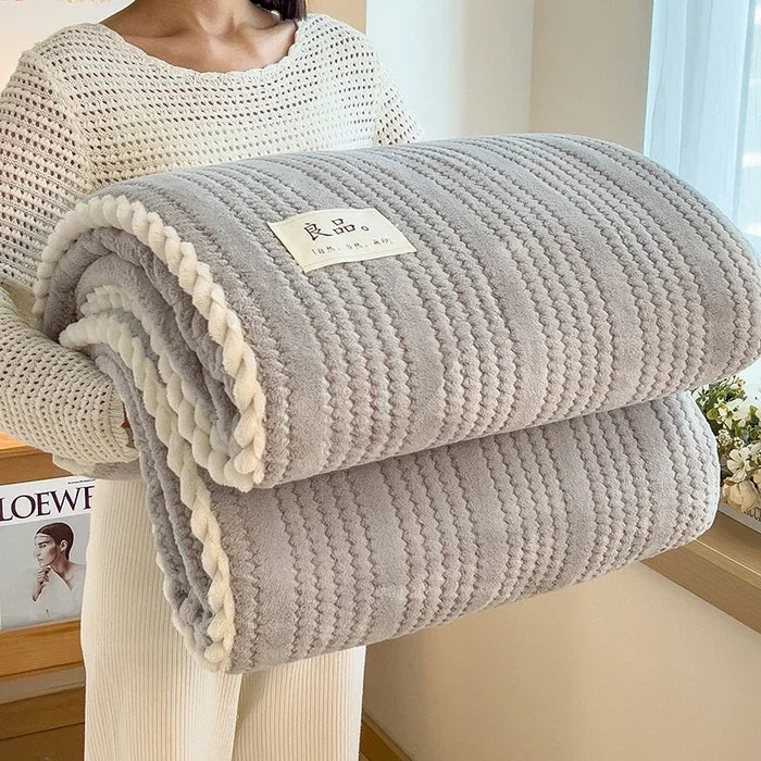 Throw Blanket for Sofa Winter Blanket King Size Home Warm Plaid Comforter Bedspread Bedding Sheet