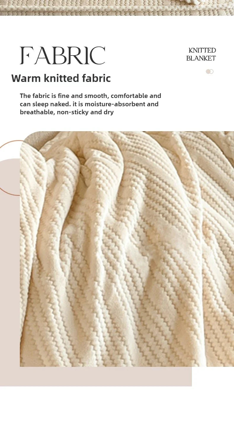 Throw Blanket for Sofa Winter Blanket King Size Home Warm Plaid Comforter Bedspread Bedding Sheet
